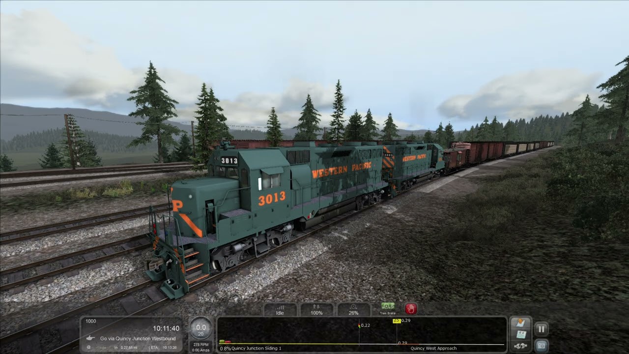 2.03 KGT Quincy Jct Turn Part 2 - Feather River Canyon - EMD GP35 WP - Train Simulator Classic