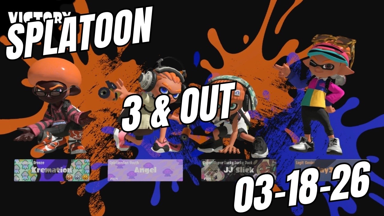 Rainmaker Makes it Rain. Splatoon 3 Gameplay, 3 & Out Session 03-18-26