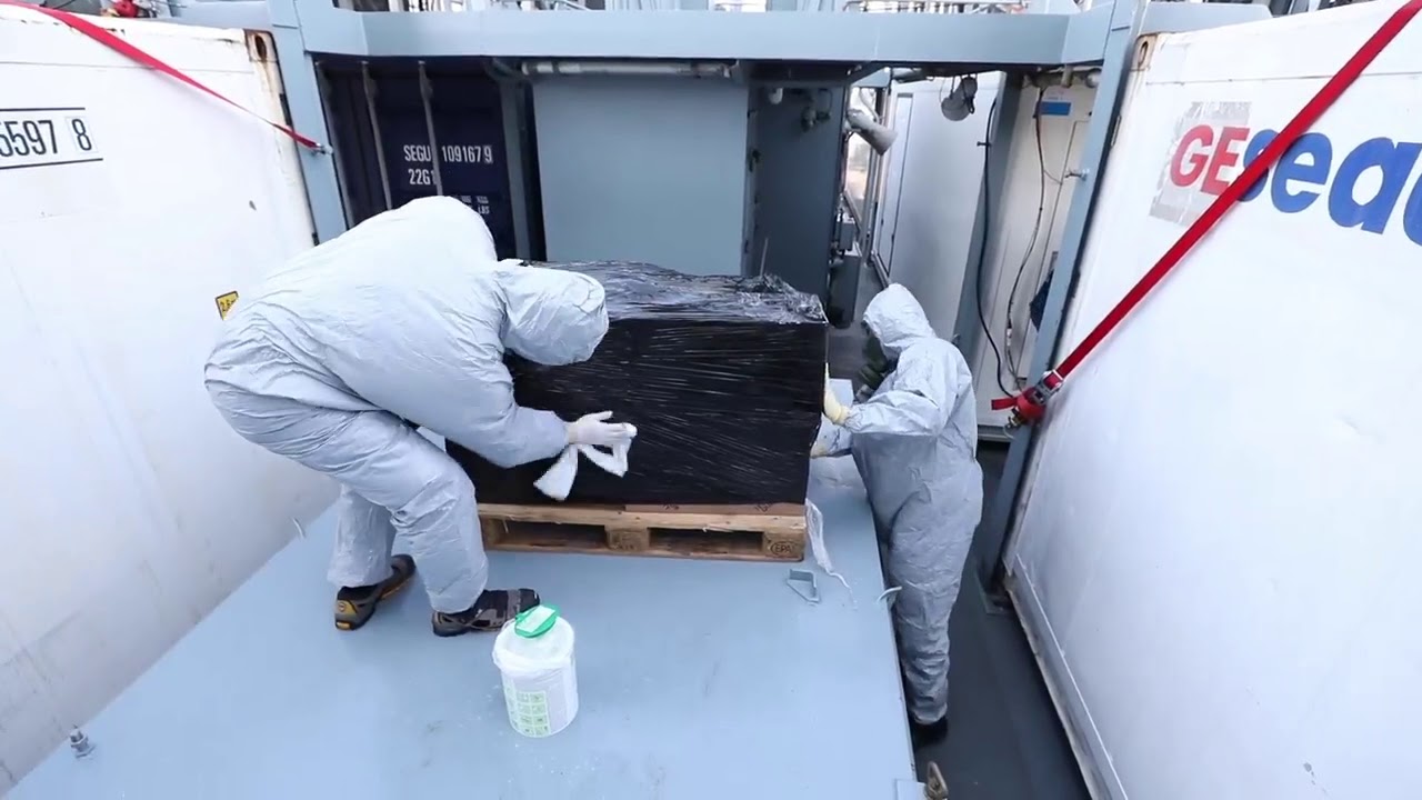 SNMCMG1 Covid-19 measures onboard - disinfecting provisions on arrival