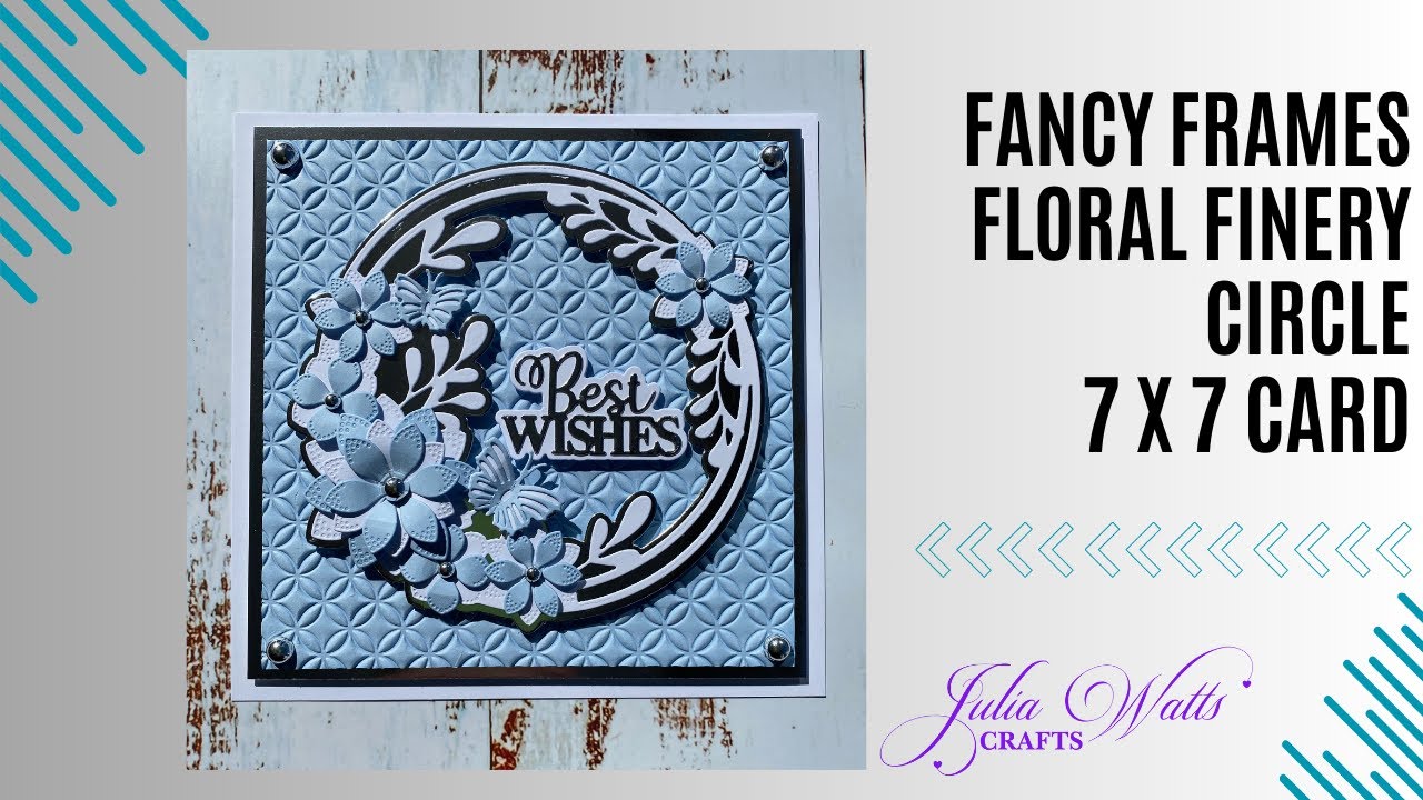 Sentimentally Yours Fancy Frames Floral Finery Circle - 7 x 7 Card