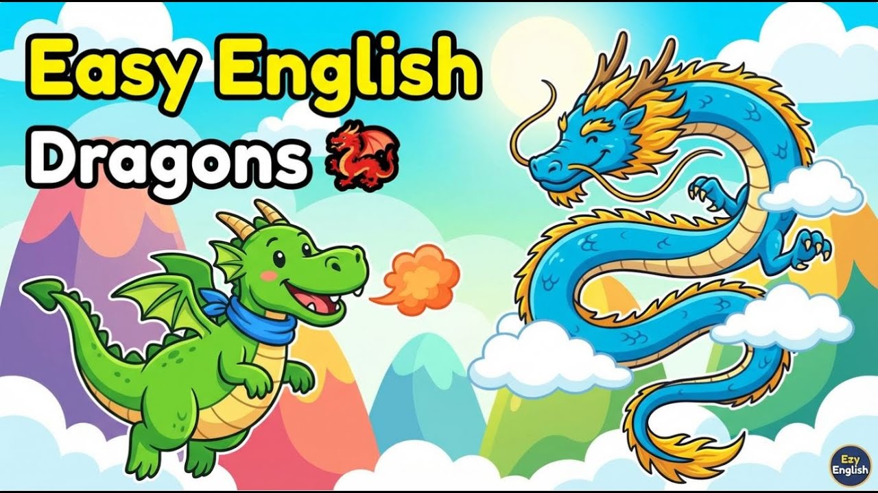 Что такое драконы? 🐉 | Простой английский миф для начинающих