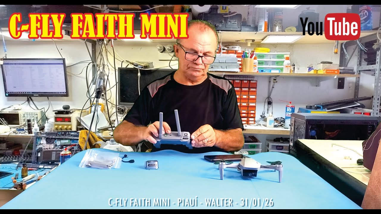 O.S. Nº 00329 - DRONE C-FLY FAITH MINI PARA TROCA DE MOTOR TRAZEIRO E REMOVER VIBRAÇÂO - 31/01/26