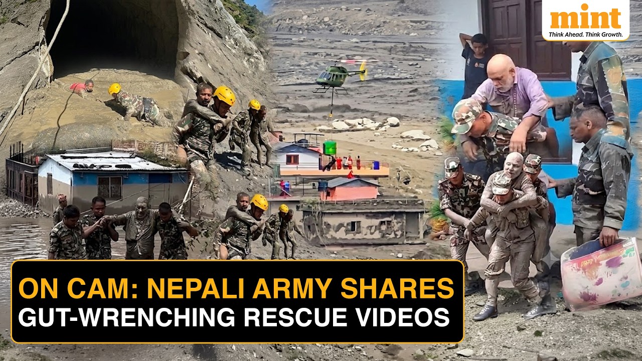 Nepal Floods: Soldiers Crawl Through Thick Mud To Reach Trapped Survivors | Watch Rescue Video