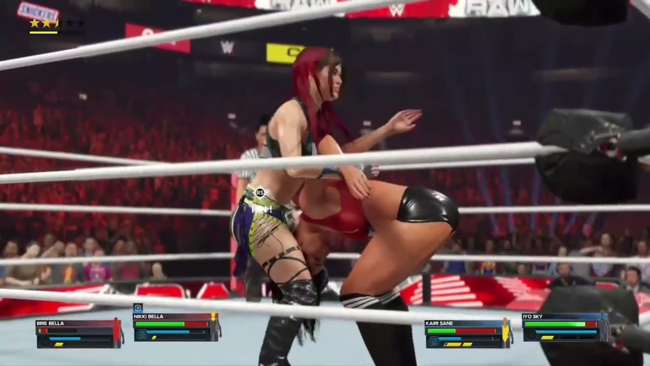 WWE2K23 The Bella twins vs Kairi &IO women's tag team championship belt opportunity match semi final