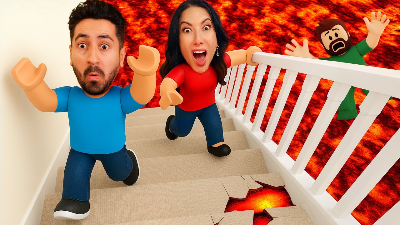 99 Pessoas ENFRENTAM 99 ANDARES (O chão é lava! Roblox)