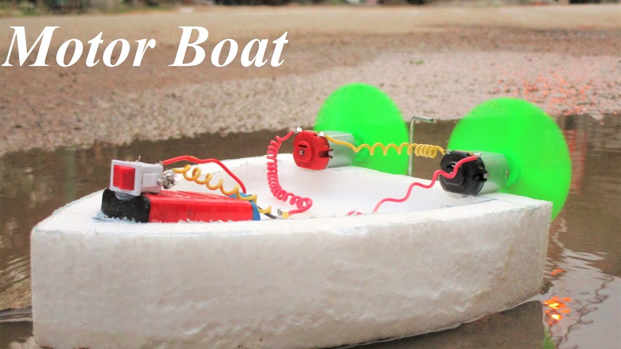 How to make an Electric Boat double motor boat