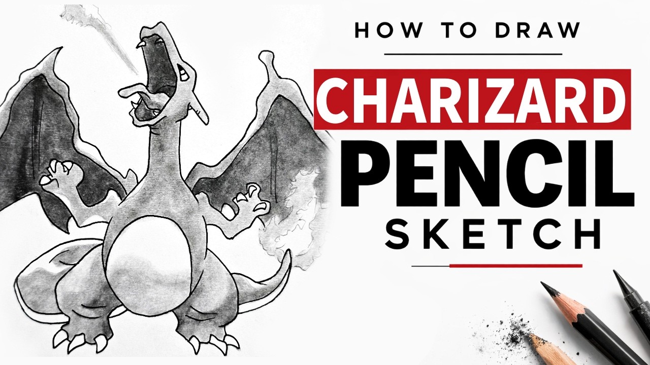 Step by Step drawing Charizard | Pokemon drawing
