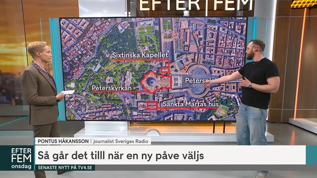 Så går det tilll när en ny påve väljs | Efter fem | TV4 & TV4 Play