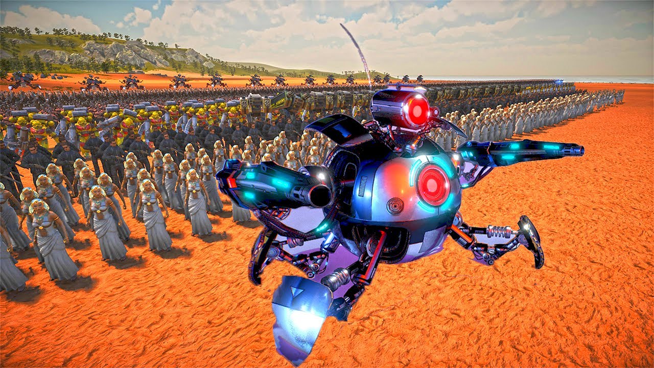 Robot Sentinel, T45 Shotgun & Cleopatra vs 3.3 Million Pyramid head, Alien & Troll !! UEBS 2