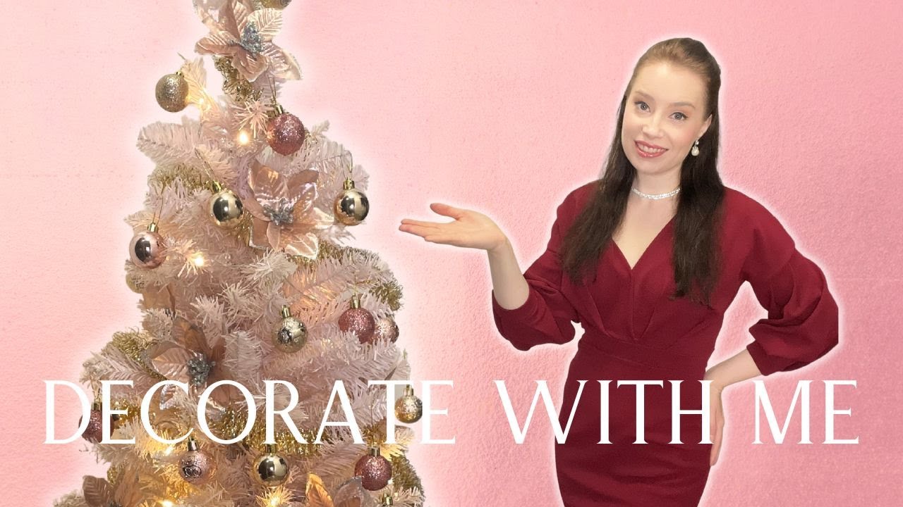 Pink and rose gold Christmas tree 🎄 💖 | decorate with me 🤶