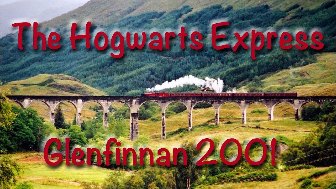 The Real Hogwarts Express hauled by the Hogwarts Castle at Glenfinnan Sept 2001