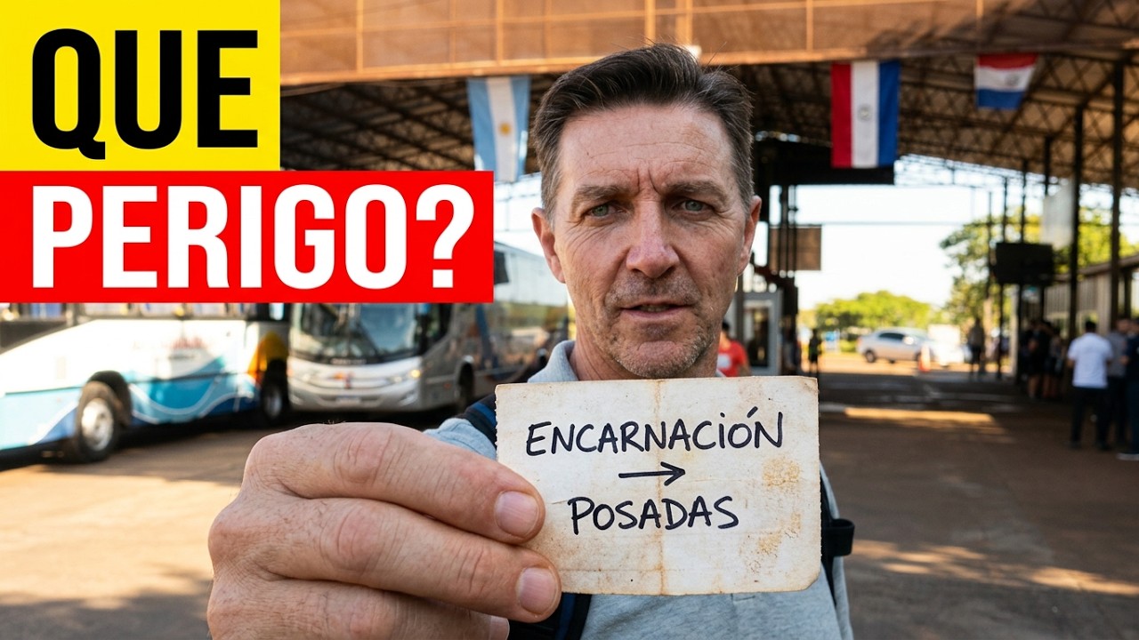 ATRAVESSANDO a FRONTEIRA de ENCARNACION-Paraguai até POSADAS-Argentina de ÔNIBUS.