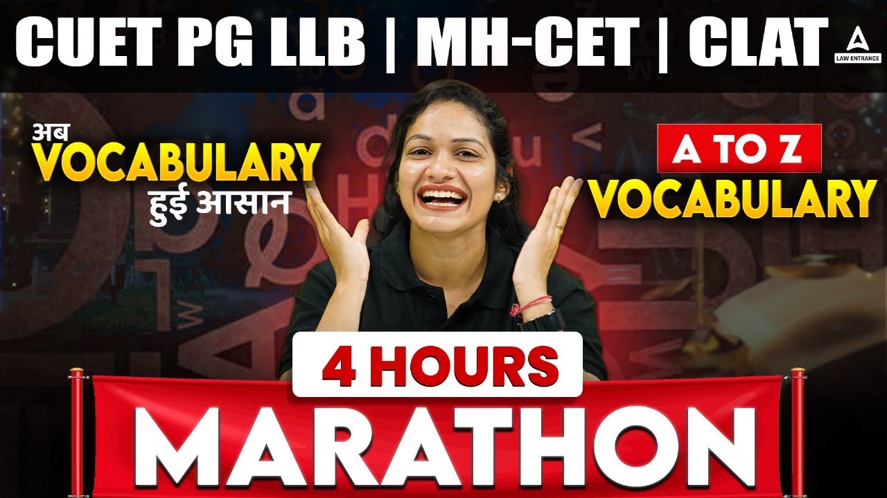Complete Vocabulary Class | CUET PG LLB & MHCET Law 2025 | English Language For CUET PG LLB 2025