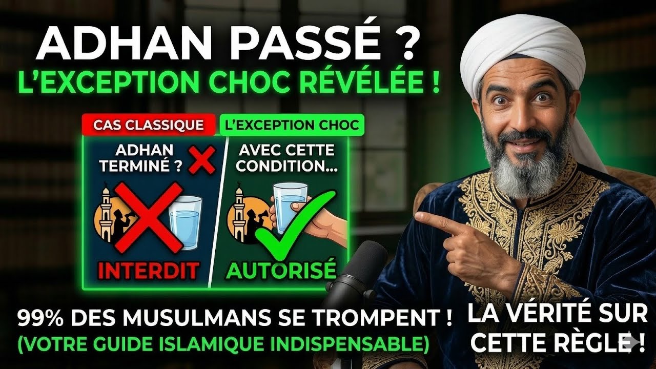 Boire après l’Adhan : L’exception choc que 99% des musulmans ignorent !