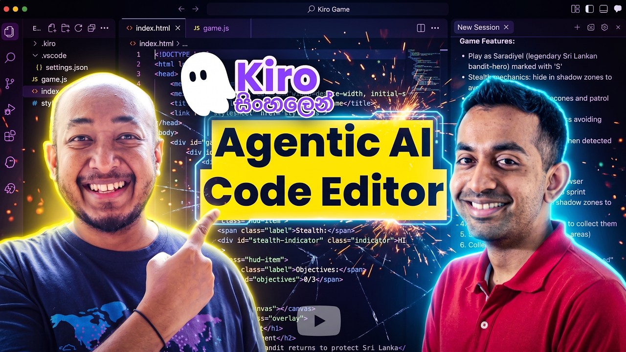 Agentic AI Code Editor එකකින් Software හදමු- විනාඩියෙන් Game එක Ready