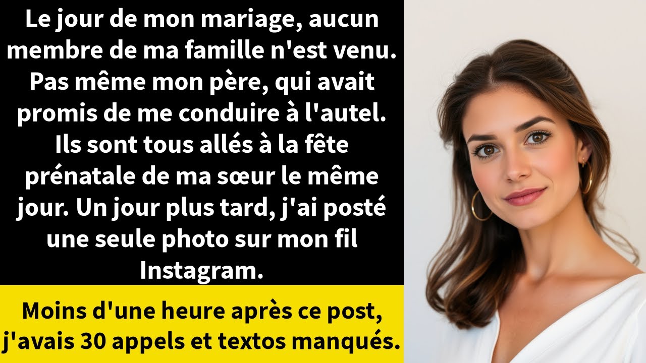 Le jour de mon mariage, aucun membre de ma famille n'est venu. Pas même mon père,
