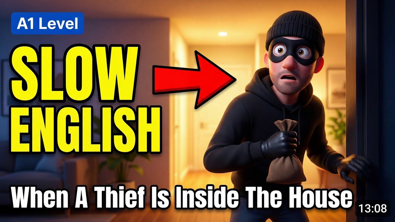 When a Thief Is Inside the House | Slow English Listening for Beginners (A1)