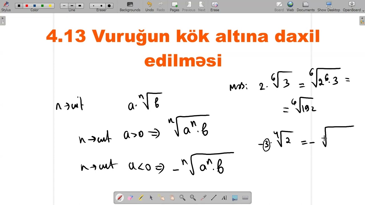 Vuruğun kök altına daxil edilməsi. 4.13