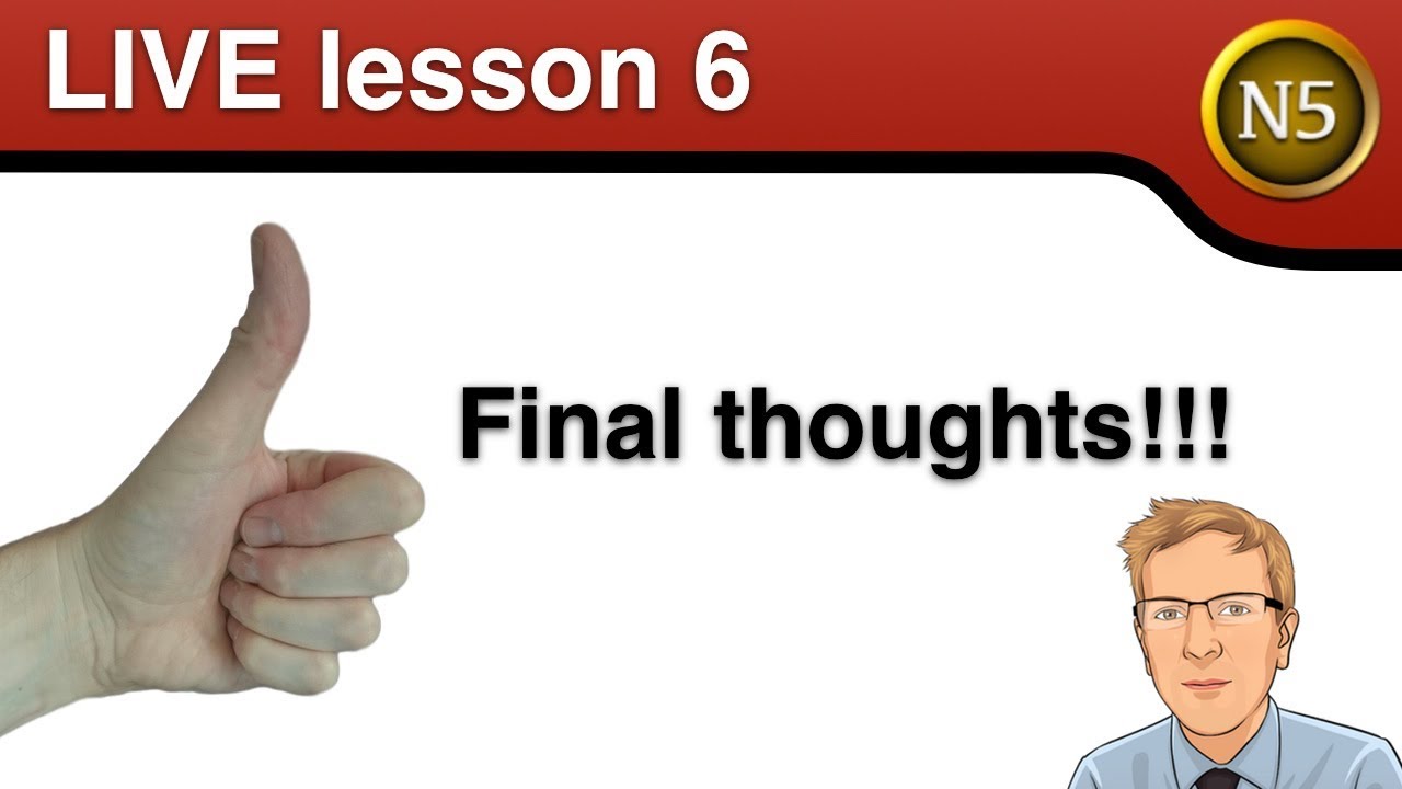 National 5 Physics Live: Final thoughts (Open-ended questions etc...)