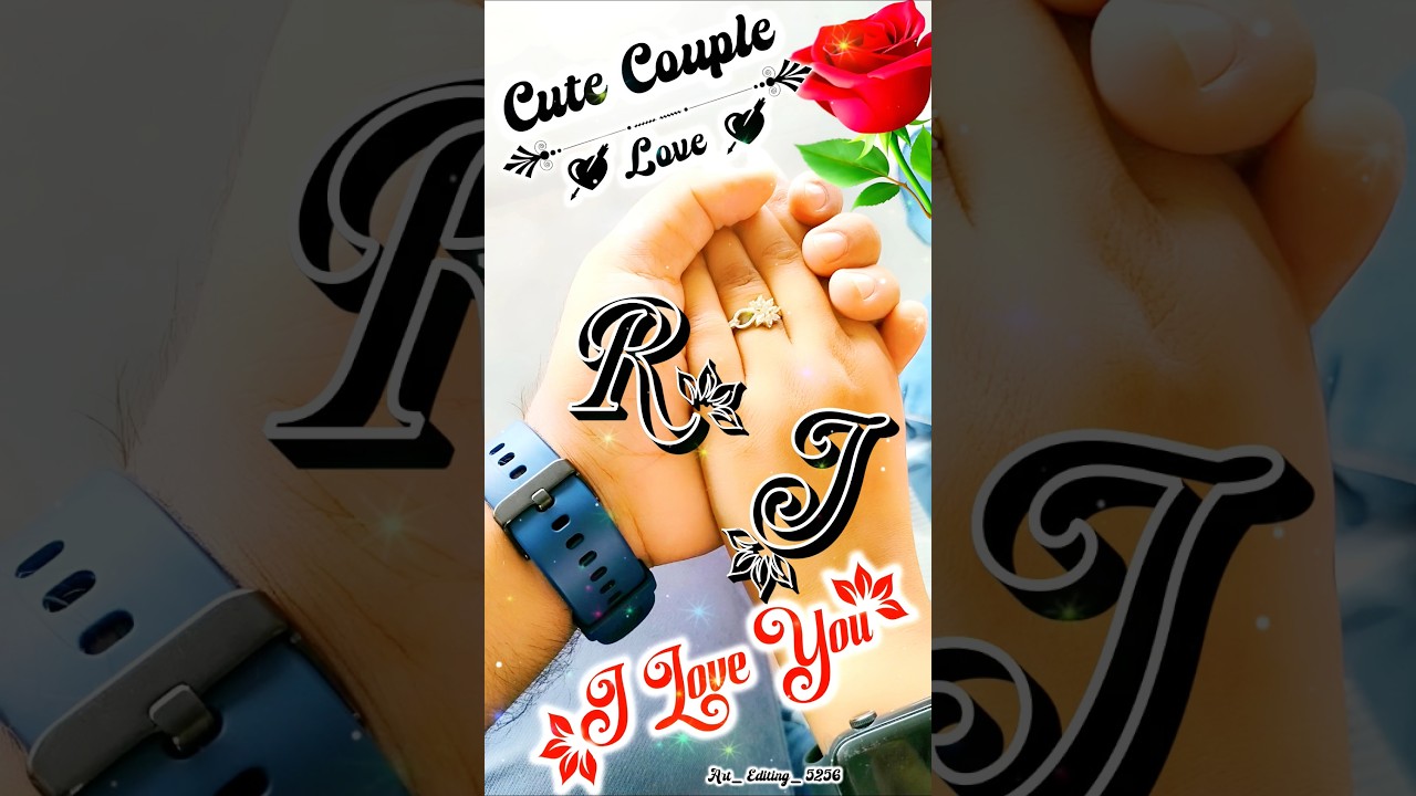 R❣️J Couple Name Art Drawing||Name Art Status Video||#shorts #nameart #foryou #couple #name #love