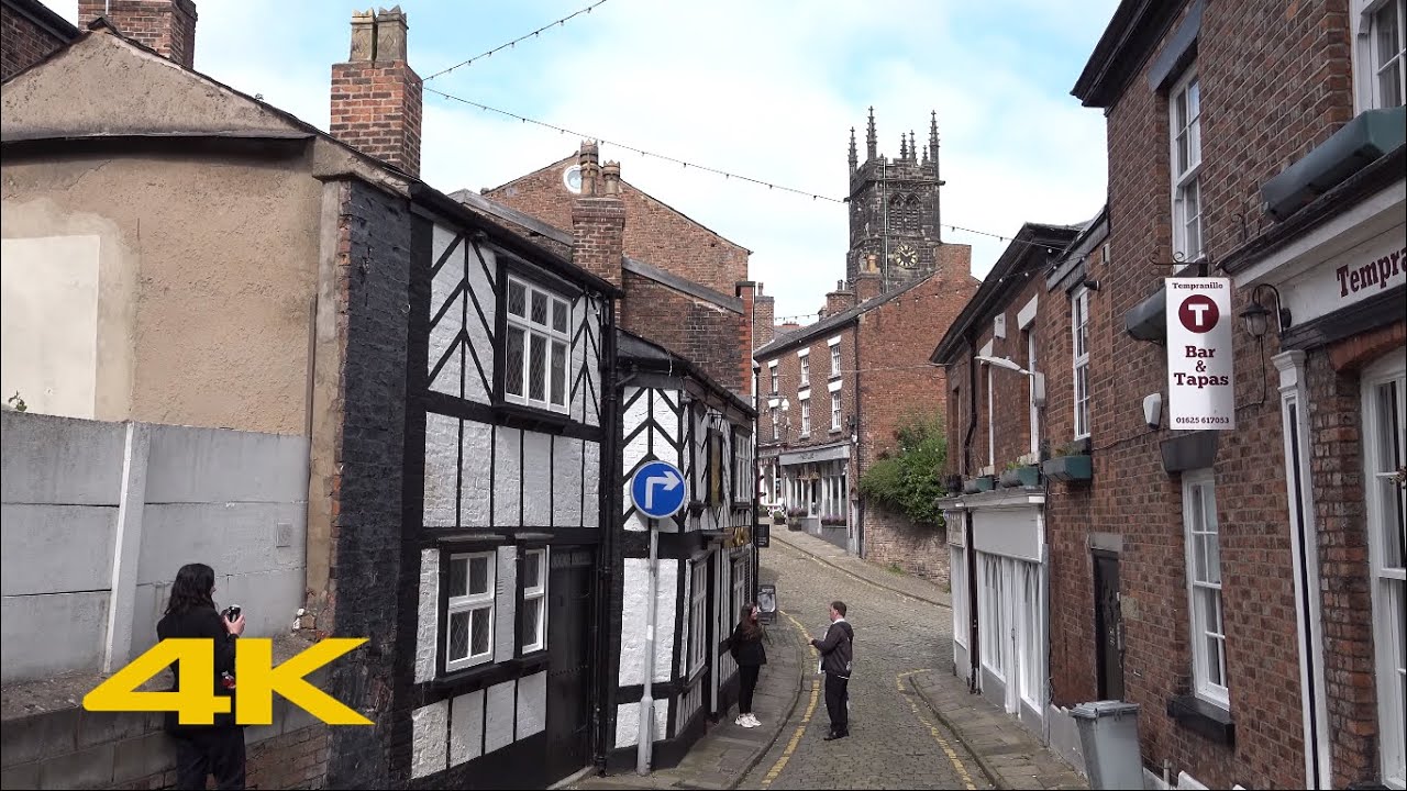 Macclesfield Walk: Town Centre【4K】