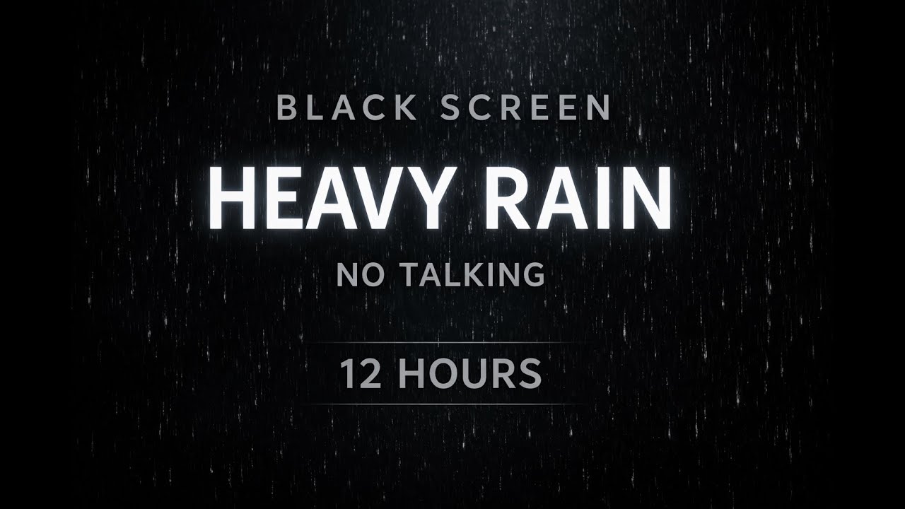 Black Screen Rain Sounds (Soft) | No Talking • Sleep • Focus (11:59:30)