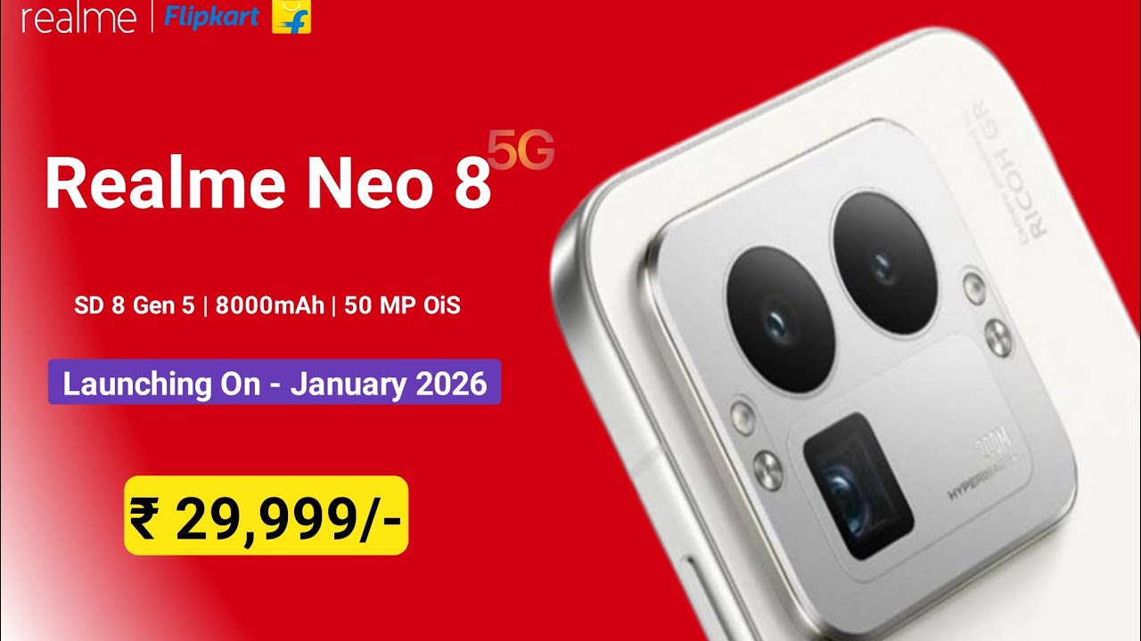 Realme Neo 8 Leaks Specs 🔥 Full Features, 8000mAh