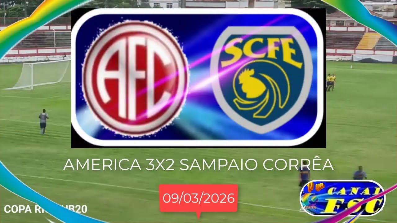 America 3x2 Sampaio Corrêa COPA RIO SUB 20