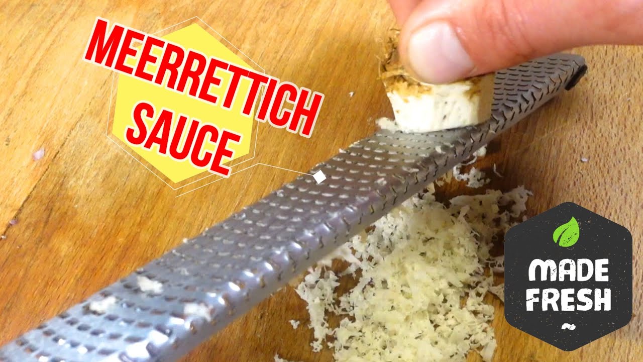 Meerrettichsoße aus frischen Meerrettich selber machen / lecker einfach frisch und schnell