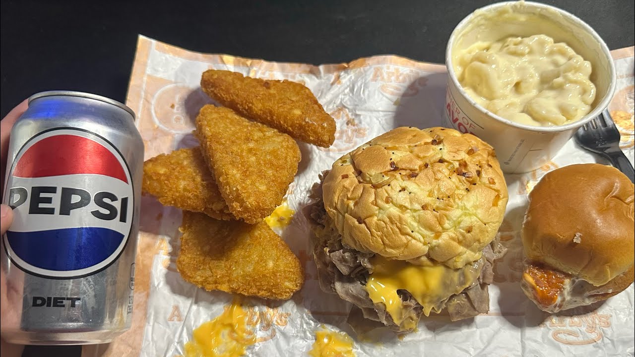Arby's ASMR Mukbang Sandwiches BEEF, CHICKEN, MAC and CHEESE whispered ramble