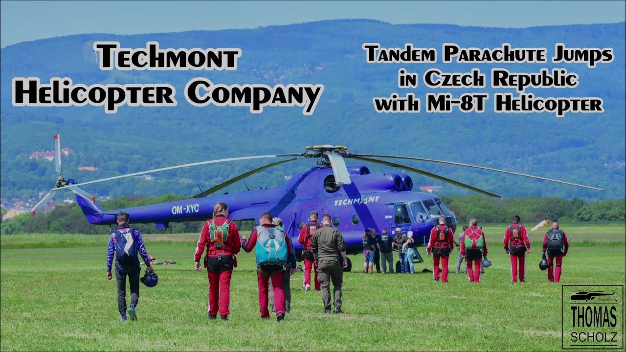 Techmont Helicopter Company | 4000m Parachute Jumps | Vrtulnik Mi-8T | Paravysadky Czech Republic