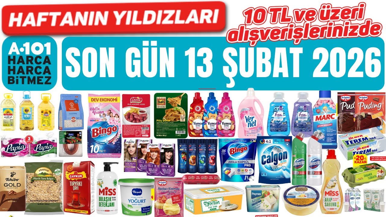 A101 7-13 ŞUBAT 2026 | A101 MARKET AKT&Uuml;EL &Uuml;R&Uuml;NLERİ| GIDA VE TEMİZLİKTE DEV İNDİRİMLER