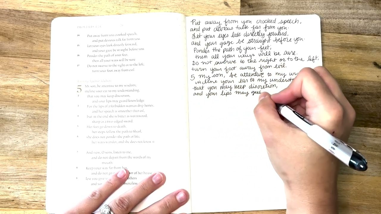 Proverbs 4 Scripture Handwriting