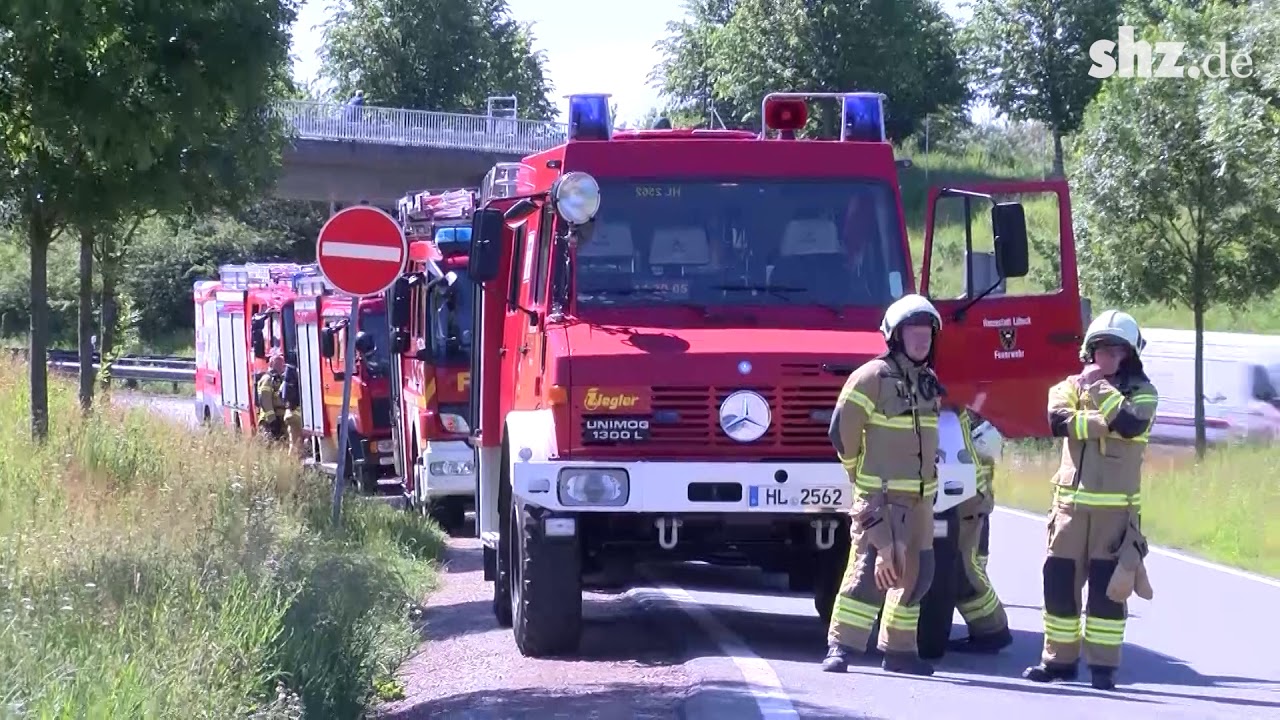 Gefahrguteinsatz auf der A20 bei Lübeck