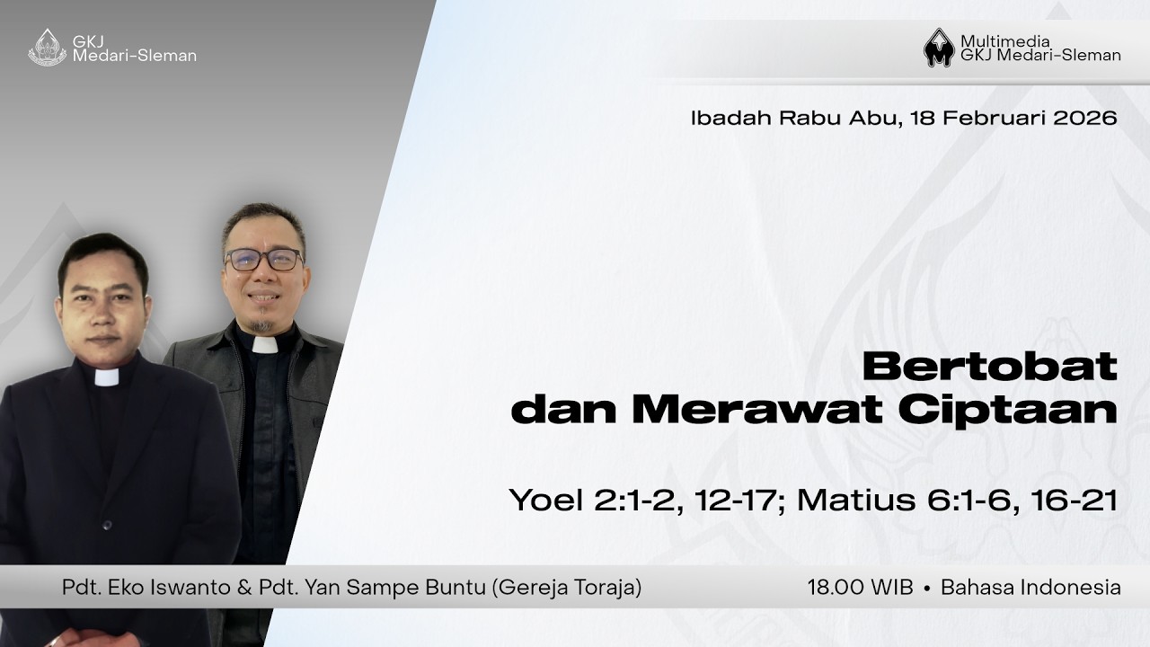 Ibadah Rabu Abu GKJ Medari - Sleman, 18 Februari 2026