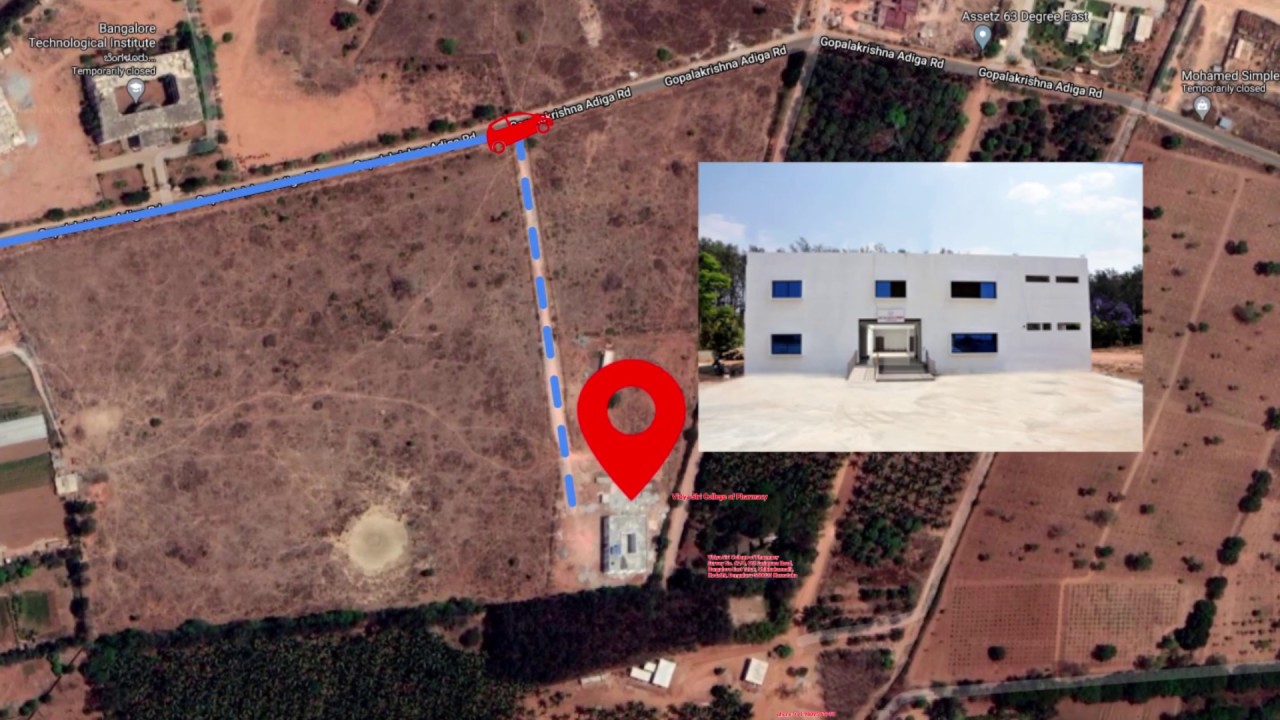Vidya Siri College of Pharmacy, Diploma in Pharmacy Bangalore,  final map1 new