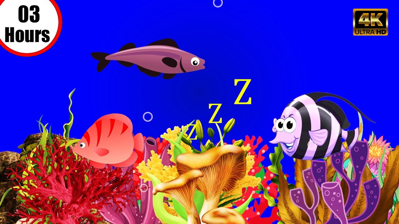 Baby Lullaby🐟Soothing fishes🐟Calming Undersea Animation🐟Aquarium #lullaby #sleepmusic #45 #lullaby