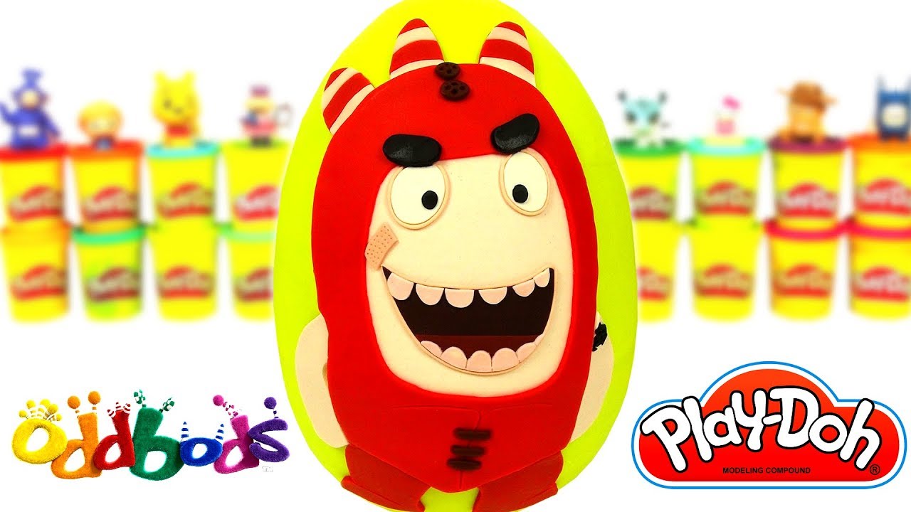 Huevo Sorpresa Gigante de Oddbods en Español de Plastilina Play Doh