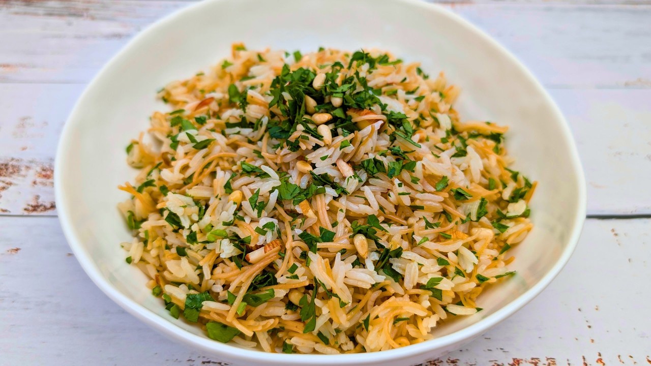 EASY Lebanese Rice with Vermicelli Recipe | Mediterranean Middle Eastern | Vegan Vegetarian