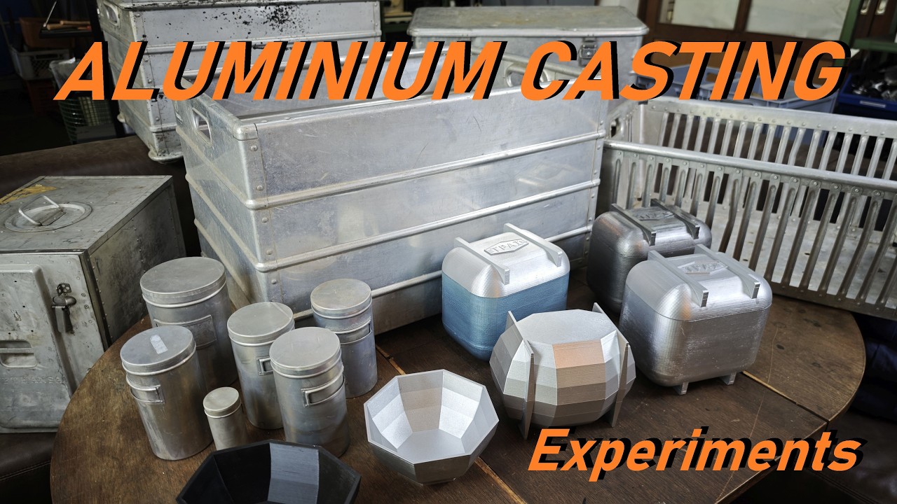 Aluminium Casting Experiments! New Furnace, Melting down Scrap and Casting!