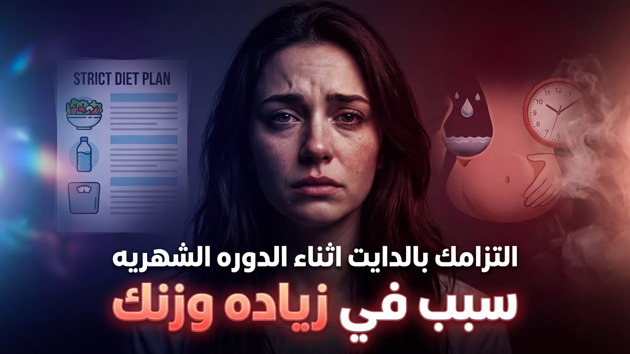التزامك بالدايت اثناء الدوره الشهريه سبب في زياده وزنك 