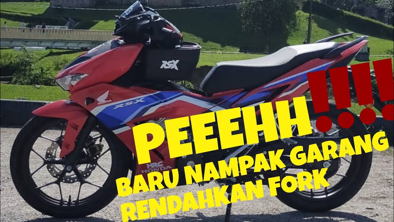 #39 Cara turunkan fork Honda RS-X N tambah minyak