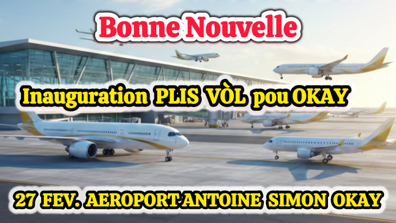 MEN DATE INAUGURATION VÒL YO 27 février 2026 POU OKAY , AÉROPORTS INTERNATIONAL ANTOINE SIMON OKAY