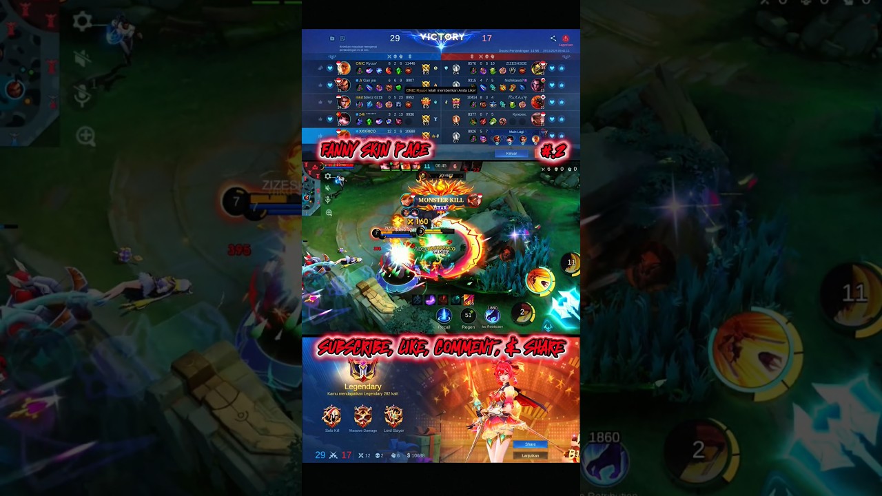 Fanny Skin P.ace Kill Moment‼️Gameplay MLBB Part.2