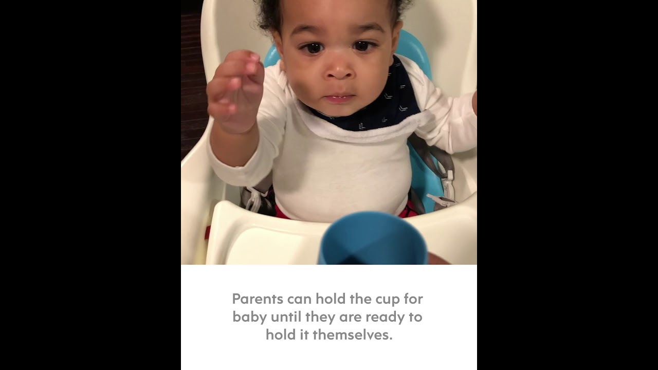 Babies Using the ezpz Tiny Cup!