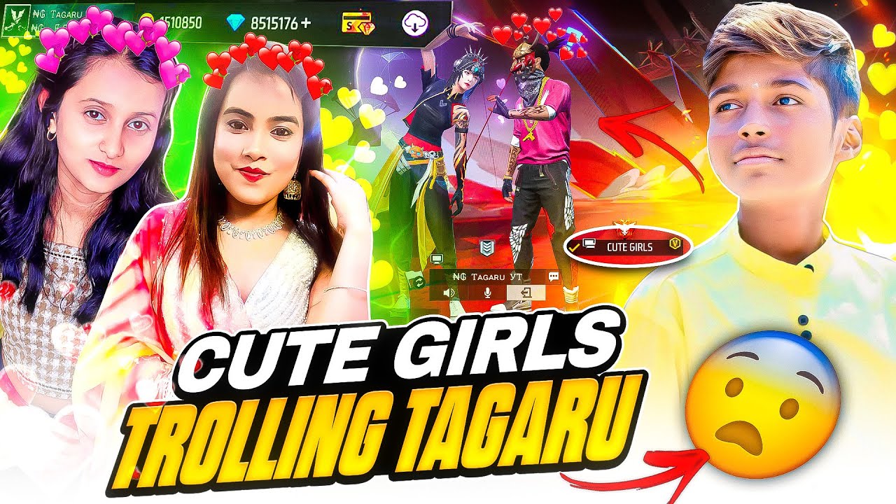 CUTE GIRLS YOUTUBERS  TROLLING TAGARU 😥 THEY CHALLENGE ME FOR 1 VS 6 🤯😬 @Nonstop Gaming