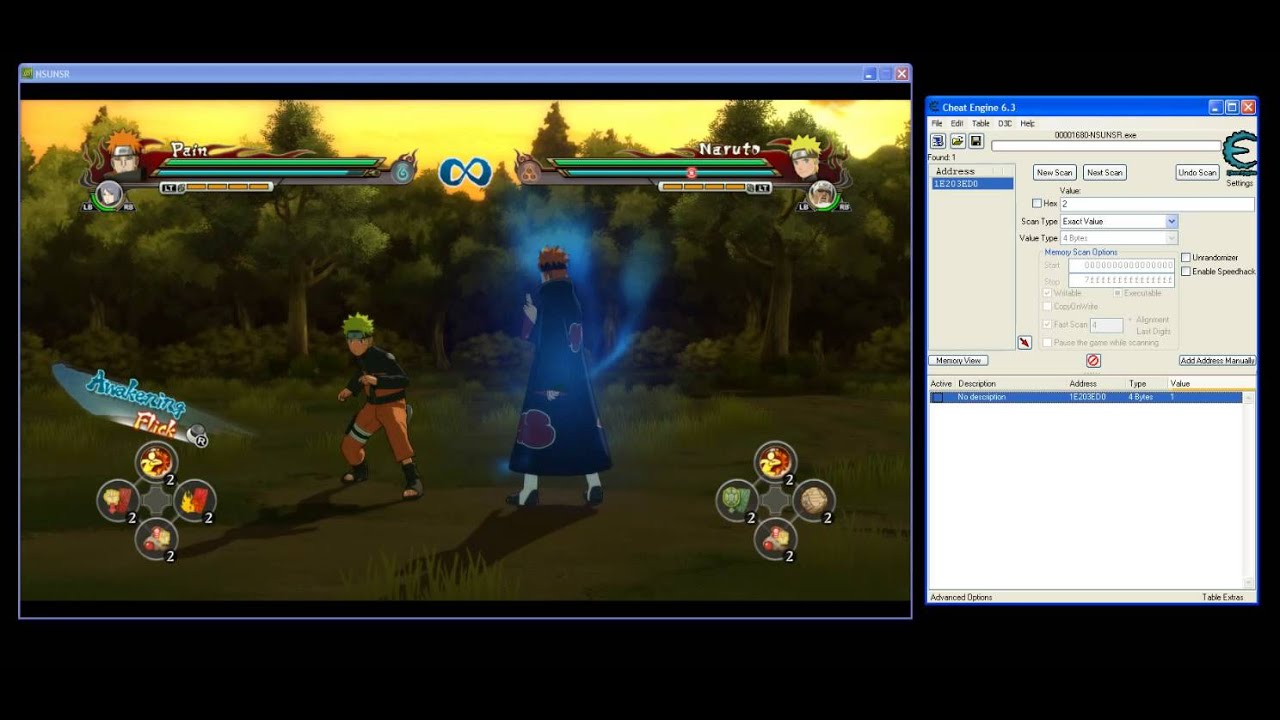 Naruto Ultimate Ninja Storm Revolution PC: Team Ultimate/Awakening Mod via Cheat Engine (tutorial).