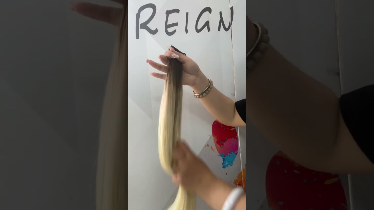 Flat Weft Extensions #T4/18/60 Ombre Hair Weft Hair Extensions | REIGN HAIR
