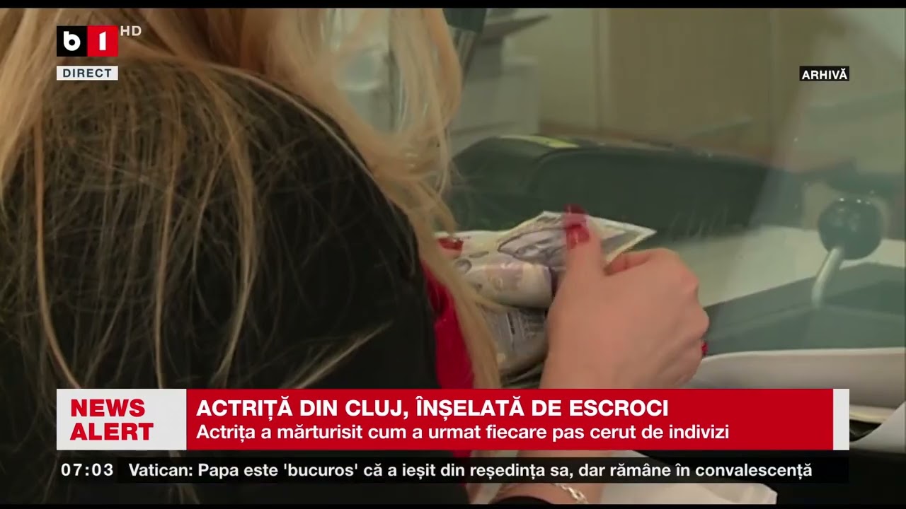 ACTRIȚĂ DIN CLUJ, ÎNȘELATĂ DE ESCROCI_Știri B1TV_12 apr. 2025
