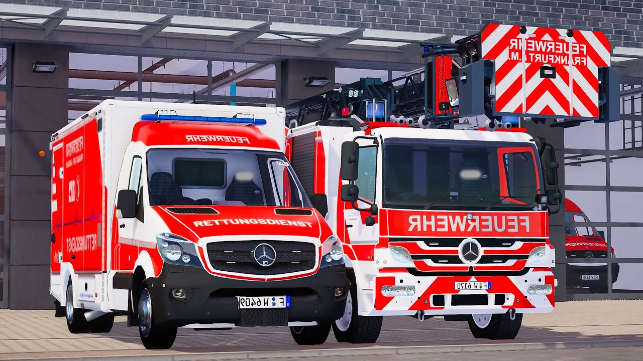 Emergency Call 112 – Frankfurt Ambulance & Fire Brigade Rapid Response! 🚑🚒🔥 4K Ultra Realistic